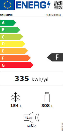 Samsung Ψυγειοκαταψύκτης 462lt NoFrost Υ185xΠ70xΒ74εκ. Inox RL4353FBASL/EF