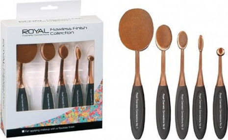 Royal Cosmetics Professional Set with Makeup Brushes and Sponges for Foundation 5pcs