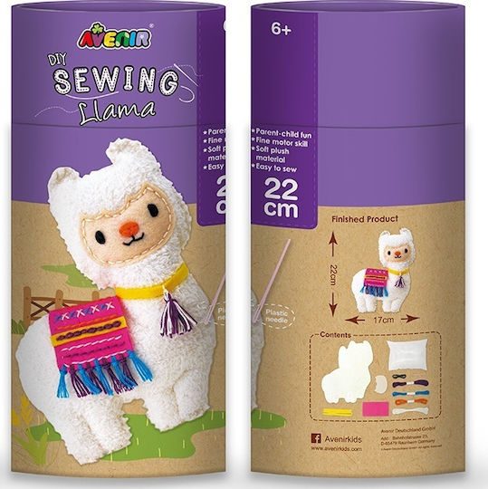 Avenir Embroidery Sew your Animal Llama for Children 6+ Years