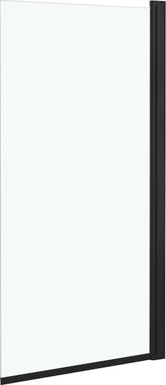 vidaXL Shower Screen Bathtub 68x130cm Black