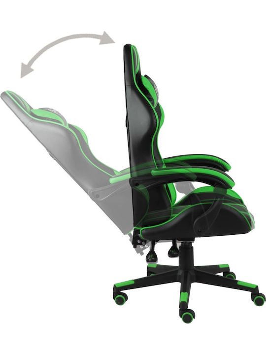 vidaXL Xtreme Racing Καρέκλα Gaming Δερματίνης Πράσινη