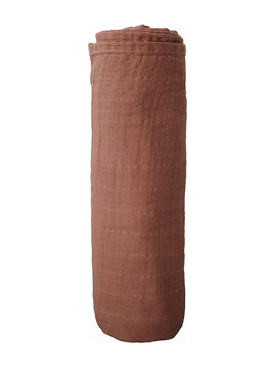 Mushie Cognac Πάνα Αγκαλιάς από Μουσελίνα Μπορντό 120x120εκ.