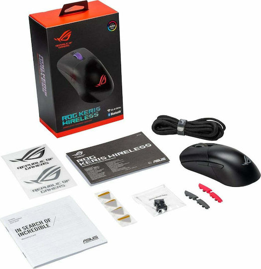 Asus ROG Keris Ασύρματο RGB Gaming Ποντίκι 16000 DPI Μαύρο