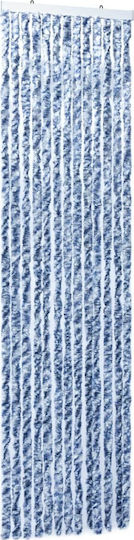 vidaXL Κουρτίνα Πόρτας από Ύφασμα Μπλε-Λευκό 56x200cm 315126