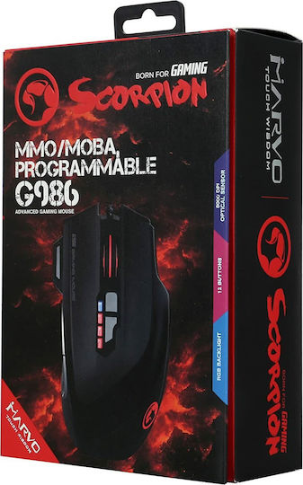 Marvo G986 Gaming Mouse 8000 DPI Black