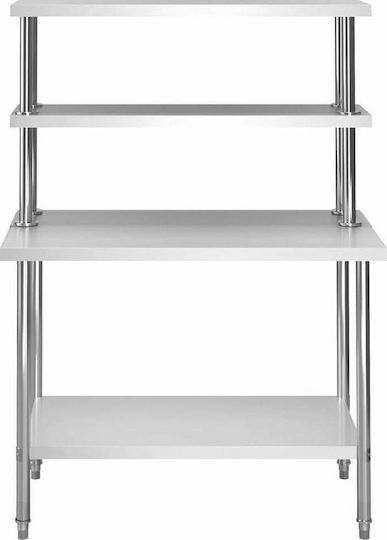 vidaXL Steel Workbench L120xD60xH150cm