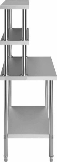 vidaXL Steel Workbench L120xD60xH150cm