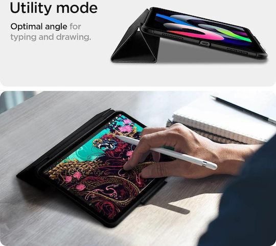 Spigen Rugged Armor Pro Flip Cover Ανθεκτική Μαύρη (iPad Air 4 2020, iPad Air 5 2022)