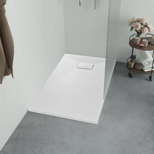 vidaXL Rectangular Acrylic Shower White 80x100x2.6cm