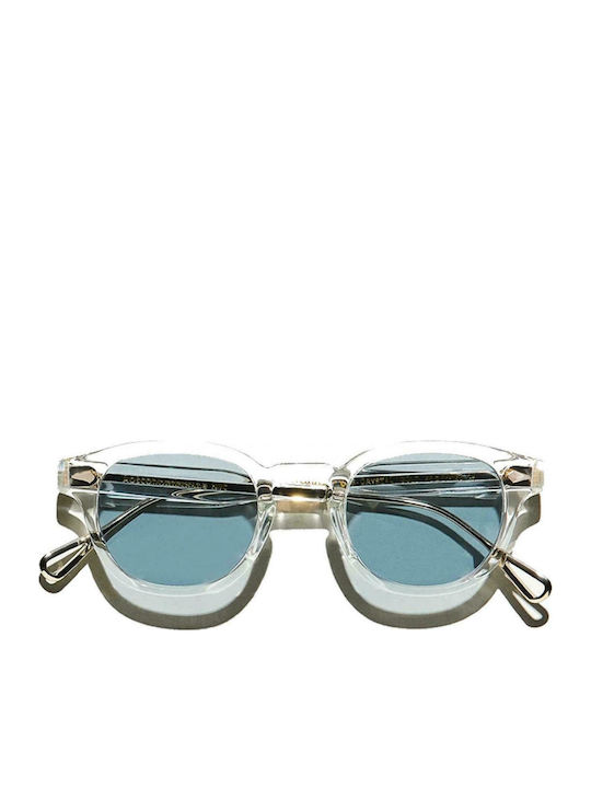 Moscot Lemtosh TT Sonnenbrillen mit Blau Rahmen und Hellblau Linse