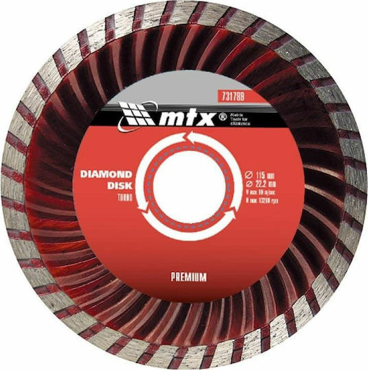 MTX Disc diamantat pentru tăiere uscată 230mm Disc de tăiere Materiale de construcție 230mm