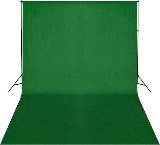 vidaXL Cotton Photography Backdrop Fabric 300x500cm Green 190005