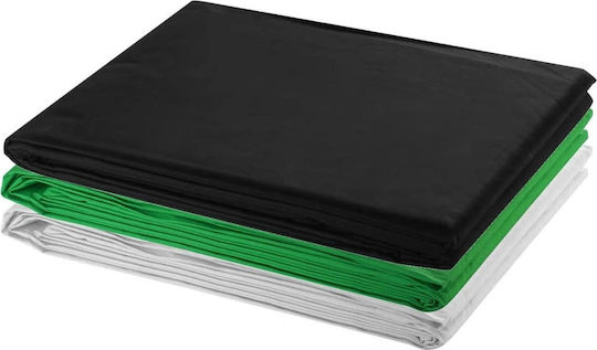 vidaXL Studio-Kit mit verstellbarem Ständer und 3 Hintergründen Fotohintergrund Stoff 300x500cm Mehrfarbig