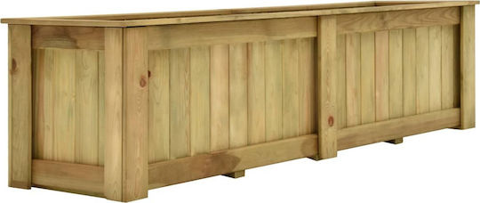 vidaXL Planter Box Wooden Brown 196x50cm.