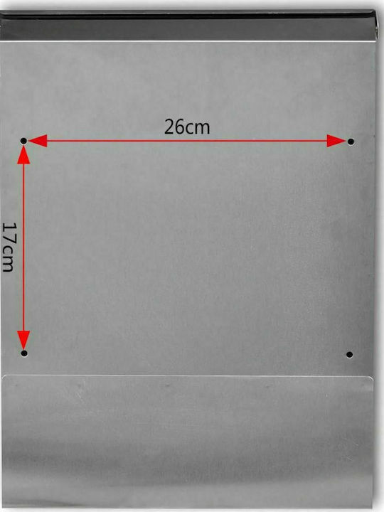 vidaXL Außenbereich Briefkasten Inox in Silber Farbe 30x12x40cm