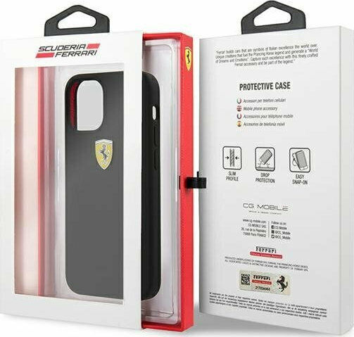 Ferrari On Track Silicone Back Cover Σιλικόνης Μαύρο (iPhone 12 mini)