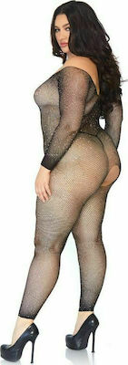 Leg Avenue Crystalized Net Body Stocking Black