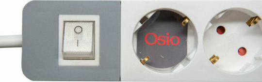 Osio Power Strip 5 Positions with Switch and Cable 1.5m