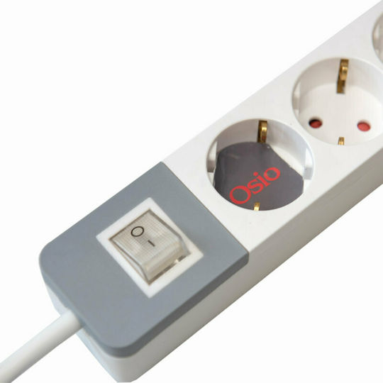 Osio Power Strip 5 Positions with Switch and Cable 1.5m
