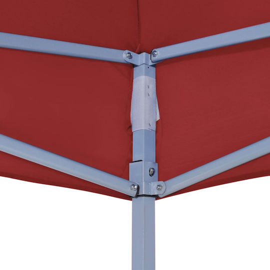 vidaXL vidaXL Pavillonabdeckung 270gr/m² Burgundisch mit PVC-Beschichtung 3x4m