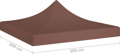 vidaXL Square Cover for Kiosk Brown 3x3m 270gr/m²