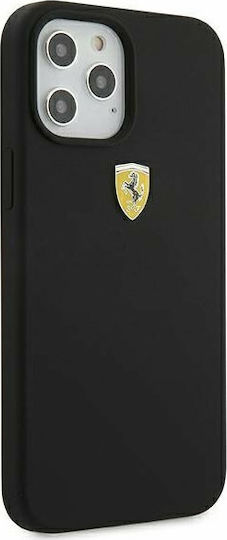 Ferrari On Track Silicone Back Cover Σιλικόνης Μαύρο (iPhone 12 / 12 Pro)