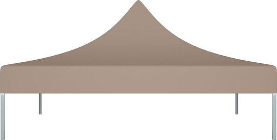 vidaXL Square Cover for Kiosk Brown with PVC Coating 3x3m 270gr/m²