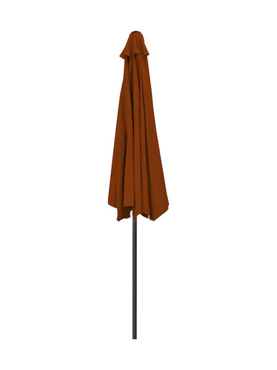 Circular Aluminum Parasol Terracotta Diameter 3xHeight 2.53m