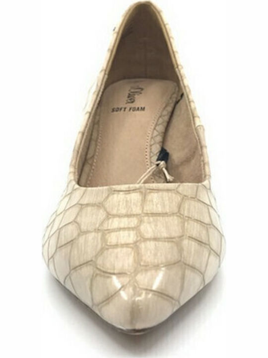 Pointed Toe Stiletto Beige High Heels