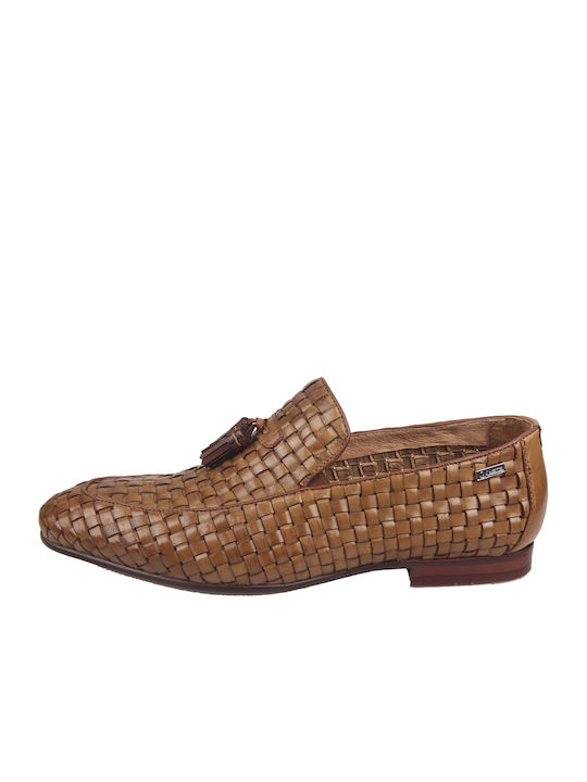 GK Uomo Δερμάτινα Ανδρικά Loafers σε Ταμπά Χρώμα