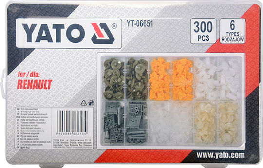 Yato Car Plastic Clips 300 Pieces