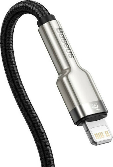 Baseus Cafule Metal Braided USB-C to Lightning Cable 20W Black 2m (CATLJK-B01)