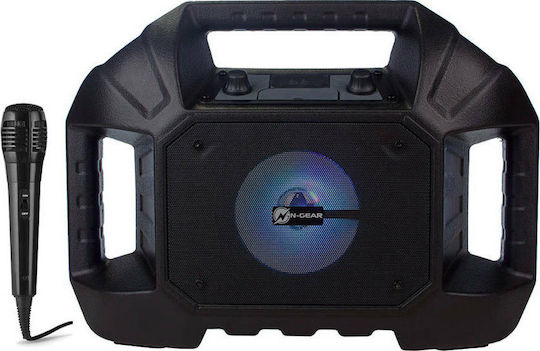 N-Gear Ηχείο Karaoke με Ενσύρματo Μικρόφωνο και Εφέ Φωτισμού StreetBox Μαύρο