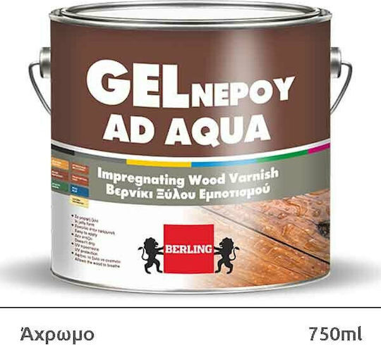 Berling Gel Ad Aqua Βερνίκι Εμποτισμού Άχρωμο Ελαφρώς Σατινέ 750ml