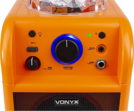Vonyx Boxă Karaoke Cu Microfon Cu Fir Și Efecte De Iluminare SBS50 178.348 Portocalii
