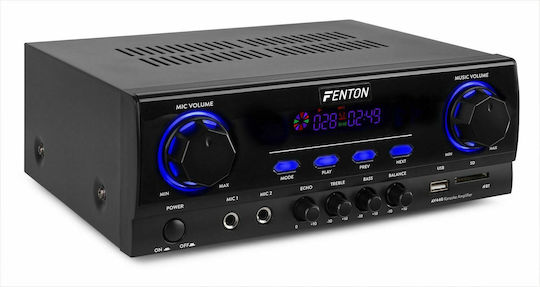 Fenton Ενισχυτής με λειτουργία Karaoke AV440 σε Μαύρο Χρώμα