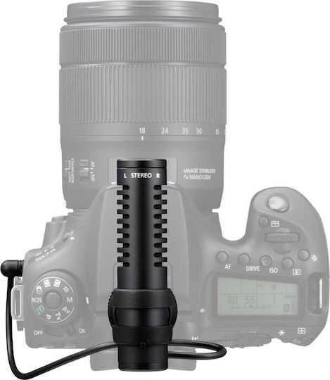 Canon DM-E100 Electret Μικρόφωνο 3.5mm Shock Mounted για Κάμερα