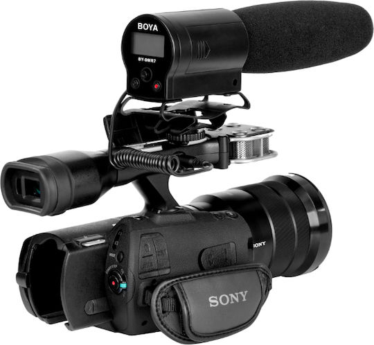 Boya BY-DMR7 Condenser (Small Diaphragm) Microphone Shock Mounted for Camera in White Color