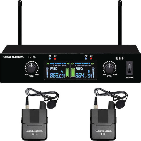 Audio Master U150-BB Σετ Ασύρματο Δυναμικό Μικρόφωνο Πέτου