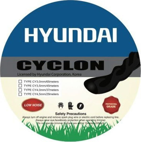 Hyundai Cyclon Square Twist Brush Cutter Trimmer Line 3mm 56m 81F30