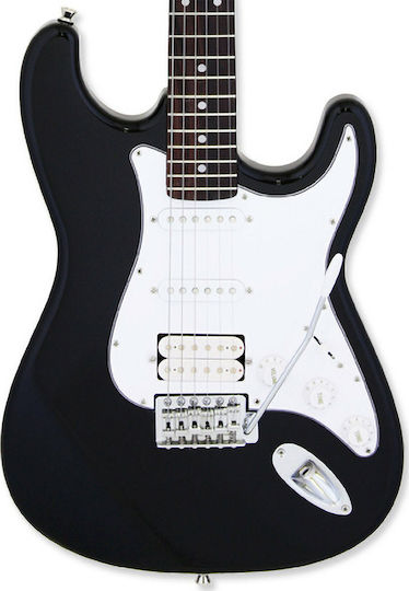 Aria Pro II STG-004 Ηλεκτρική Κιθάρα με HSS Διάταξη Μαγνητών Black