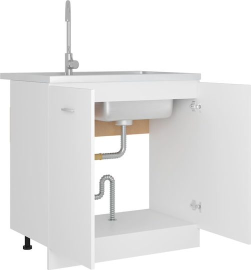 Dulap pentru Chiuvetă Alb 50x46x81.5buc