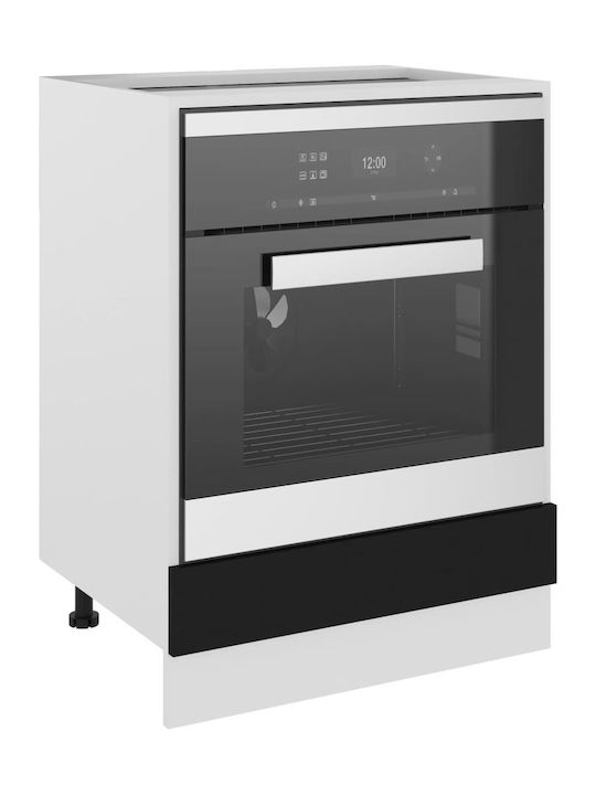 Lower Oven Cabinet Black 60x46x81.5cm