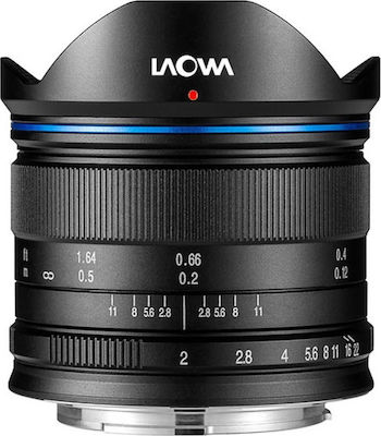 Laowa Crop Camera Lens 7.5mm f/2 Ultra-Light Fisheye / Wide Angle for Micro Four Thirds (MFT) Mount Black
