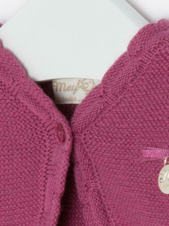 Kids Cardigan Knitted Purple