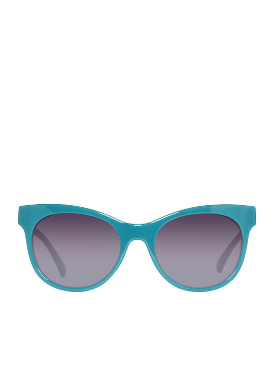 Guess Women's Sunglasses with Turquoise Frame and Gray Gradient Lens GF6007 92B