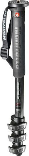 Manfrotto XPRO 4-Section Carbon Fibre Monopod from Carbon Fiber with Simple Sole and 7kg Maximum Load