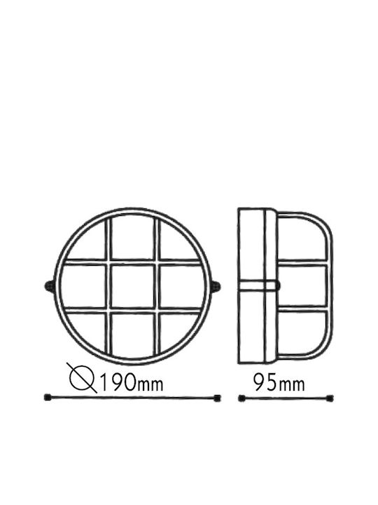 Aca Wall-Mounted Outdoor Turtle Light E27 IP45