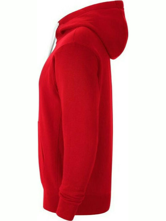 Athletic Kids Sweatshirt Cardigan Cotton with Hood Red Park 20