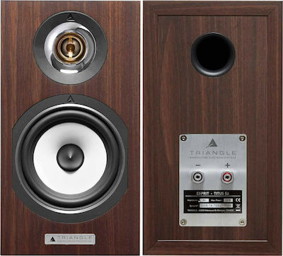 Triangle Esprit Titus Ez Pair of Hi-Fi Speakers Bookself 60W 2 No of Drivers W16.8xD30.5xH30.5cm. Walnut